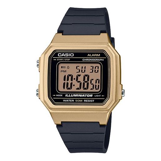 Часы CASIO Sports Quartz Waterproof Mens BlackGold Digital, черный цена и фото