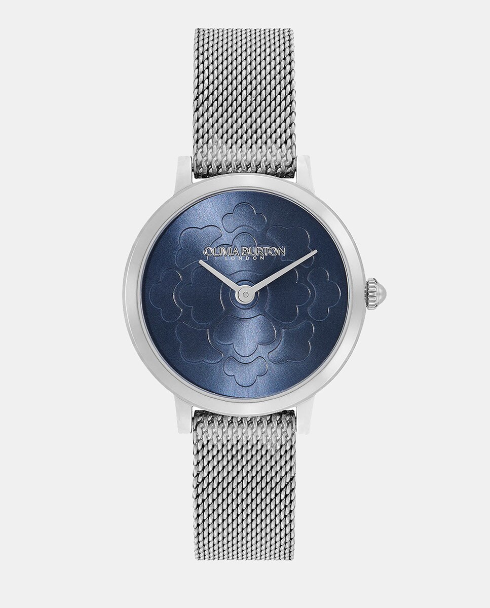 цена Женские часы Ultra Slim Flor 24000057 стальные Olivia Burton, серебро