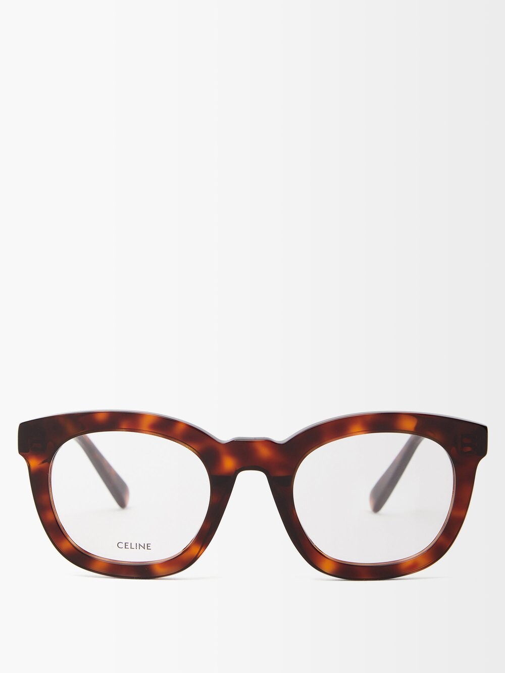 

Круглые очки из ацетата черепаховой расцветки Celine Eyewear, коричневый