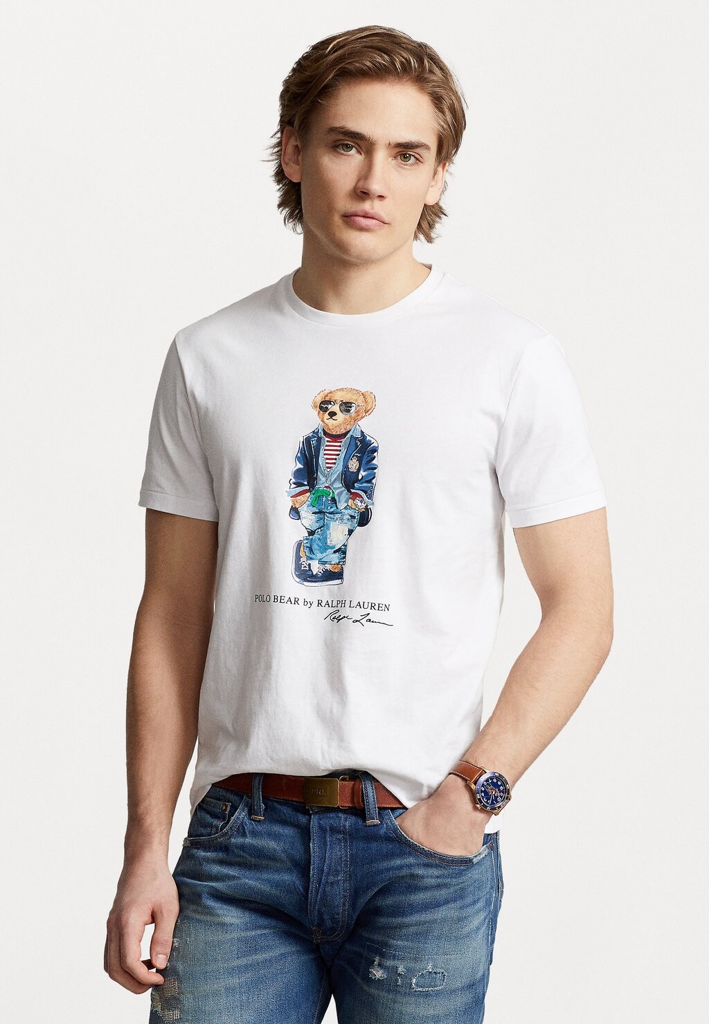 

Футболка с принтом Polo Ralph Lauren, белый