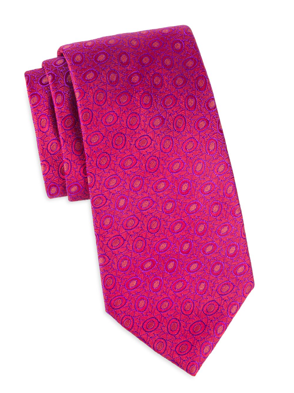 Шелковый жаккардовый галстук Open Bean Charvet, красный