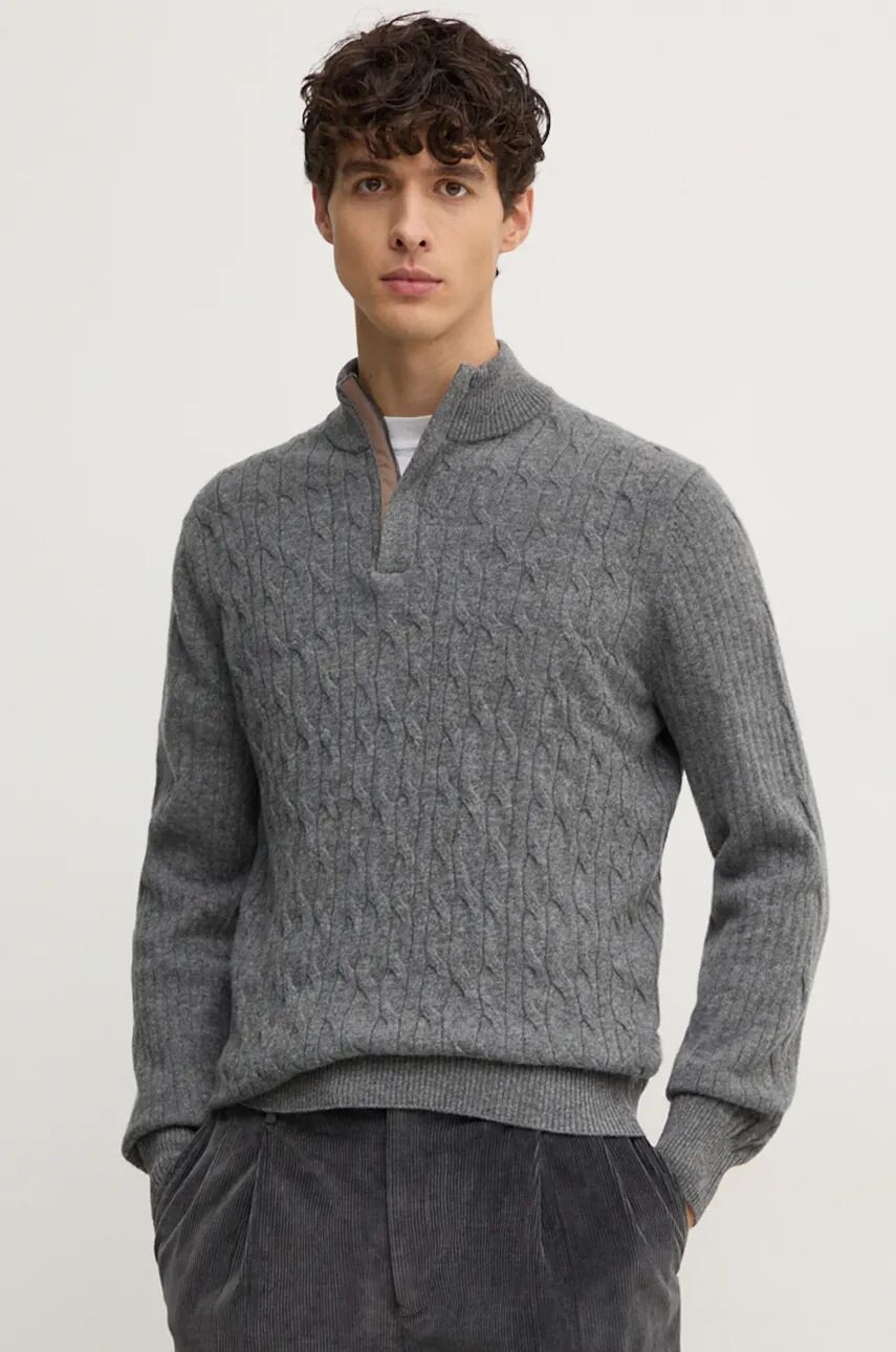 

Шерстяной свитер Hackett London, серый