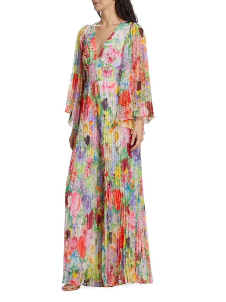 

Плиссированный комбинезон Bennet с цветочным принтом Alice + Olivia, цвет Dawn Floral Multi
