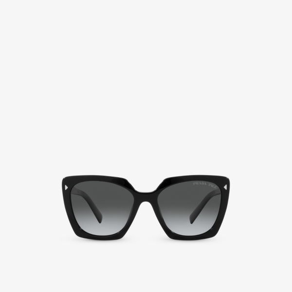 Солнцезащитные очки PR 23ZS в квадратной оправе из ацетата Prada, черный