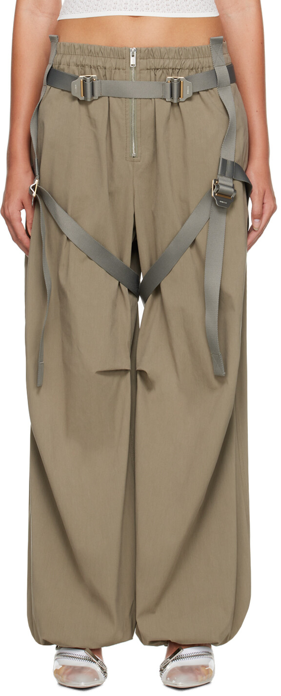 

Зеленые летные брюки Harness Dion Lee, Зеленый