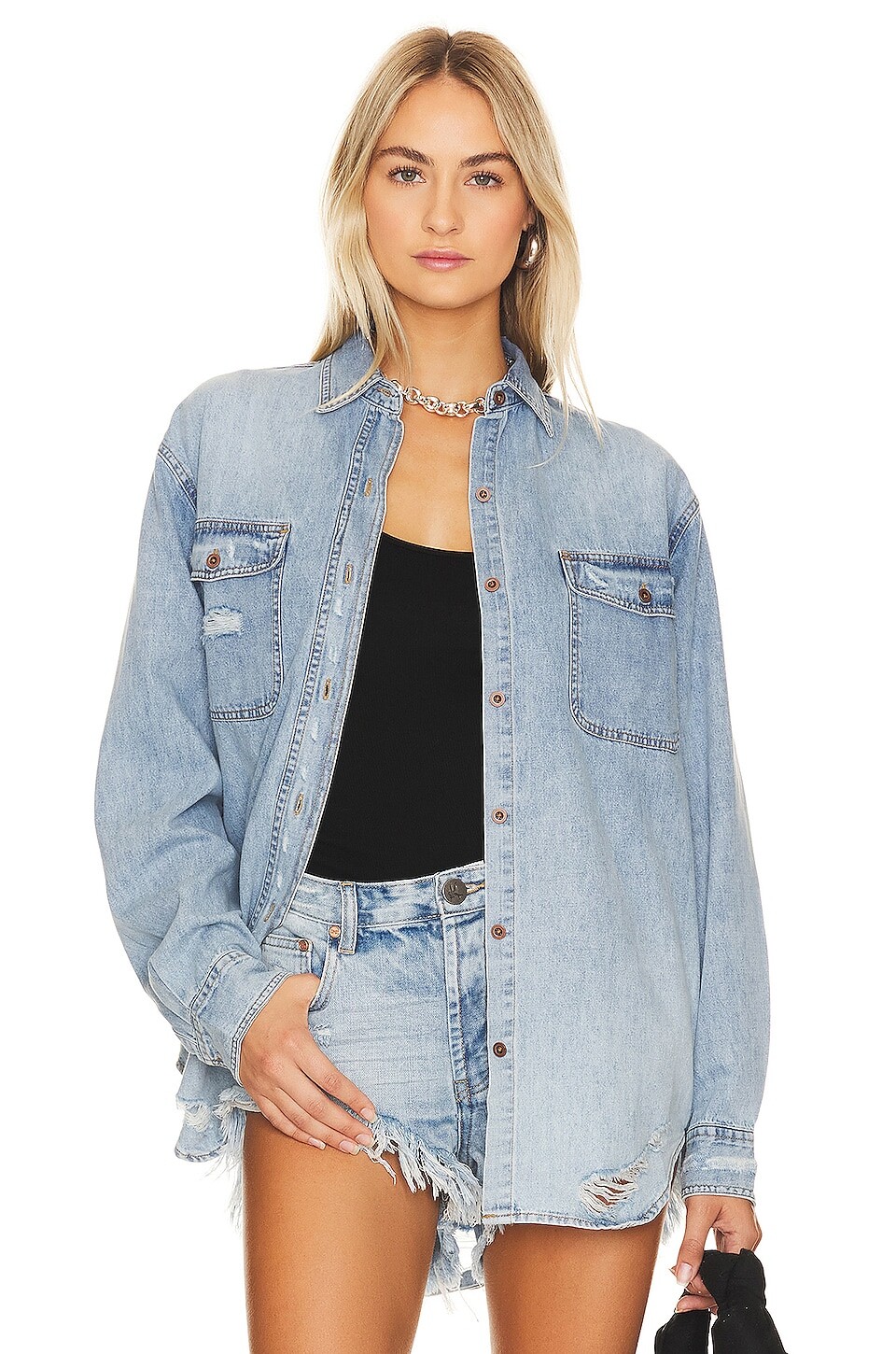 

Рубашка One Teaspoon Classic Everyday Denim, цвет Pacifica