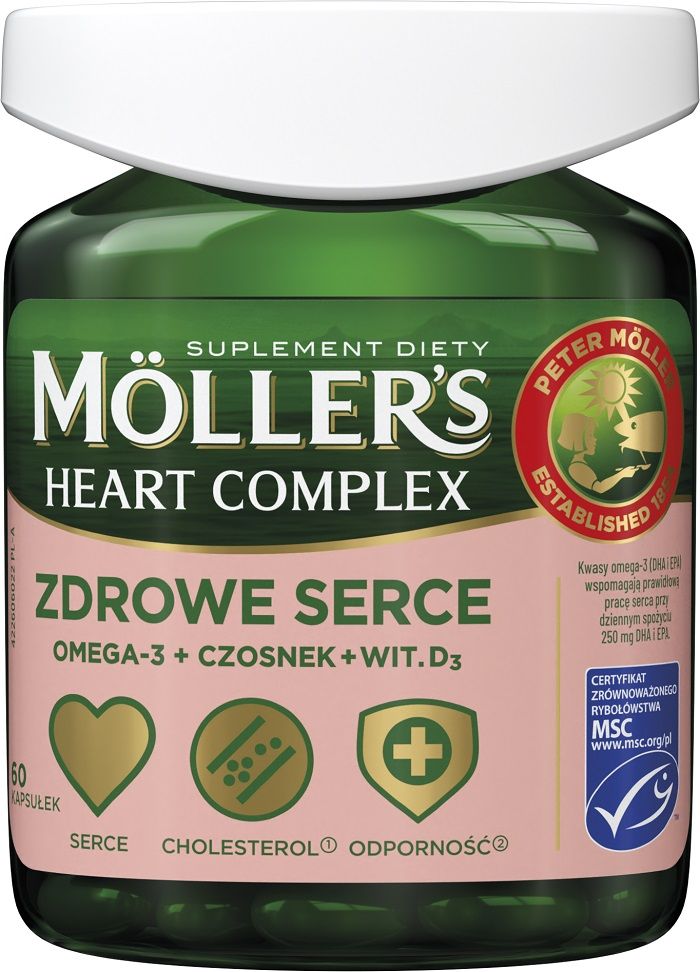 Препарат, поддерживающий сердечно-сосудистую систему Mollers Heart Complex, 60 шт масло льняное нерафинированное алтайский лен льняное рапсовое 250 мл