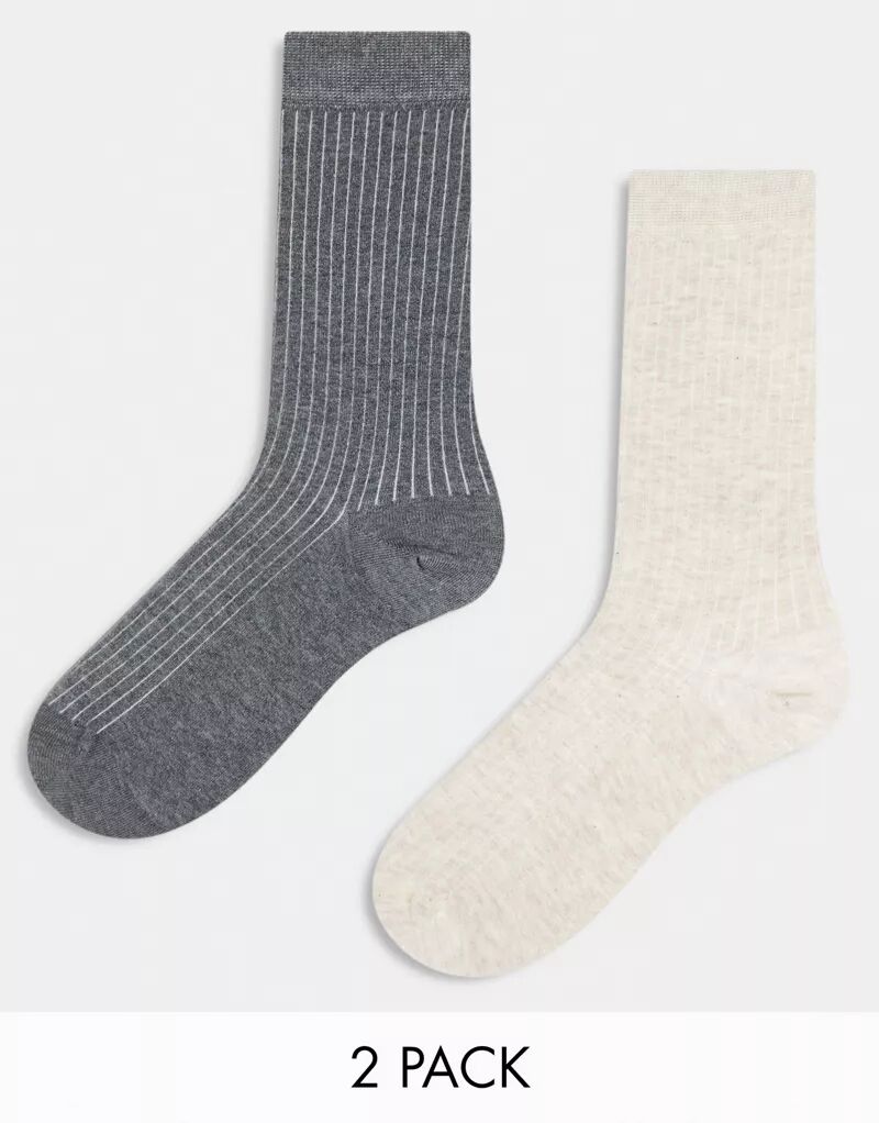 Набор из двух разноцветных вязаных носков ASOS цена и фото