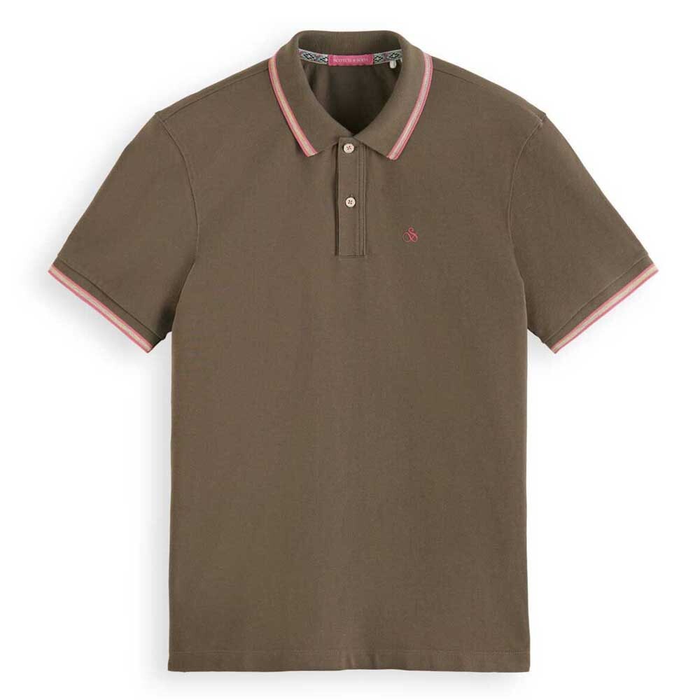 

Поло с коротким рукавом Scotch & Soda Tipping, коричневый
