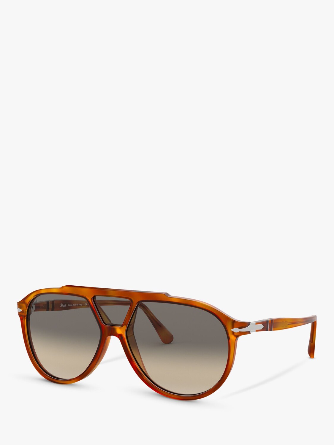 

Persol PO3217S Мужские солнцезащитные очки-авиаторы, светло-коричневые/серые с градиентом