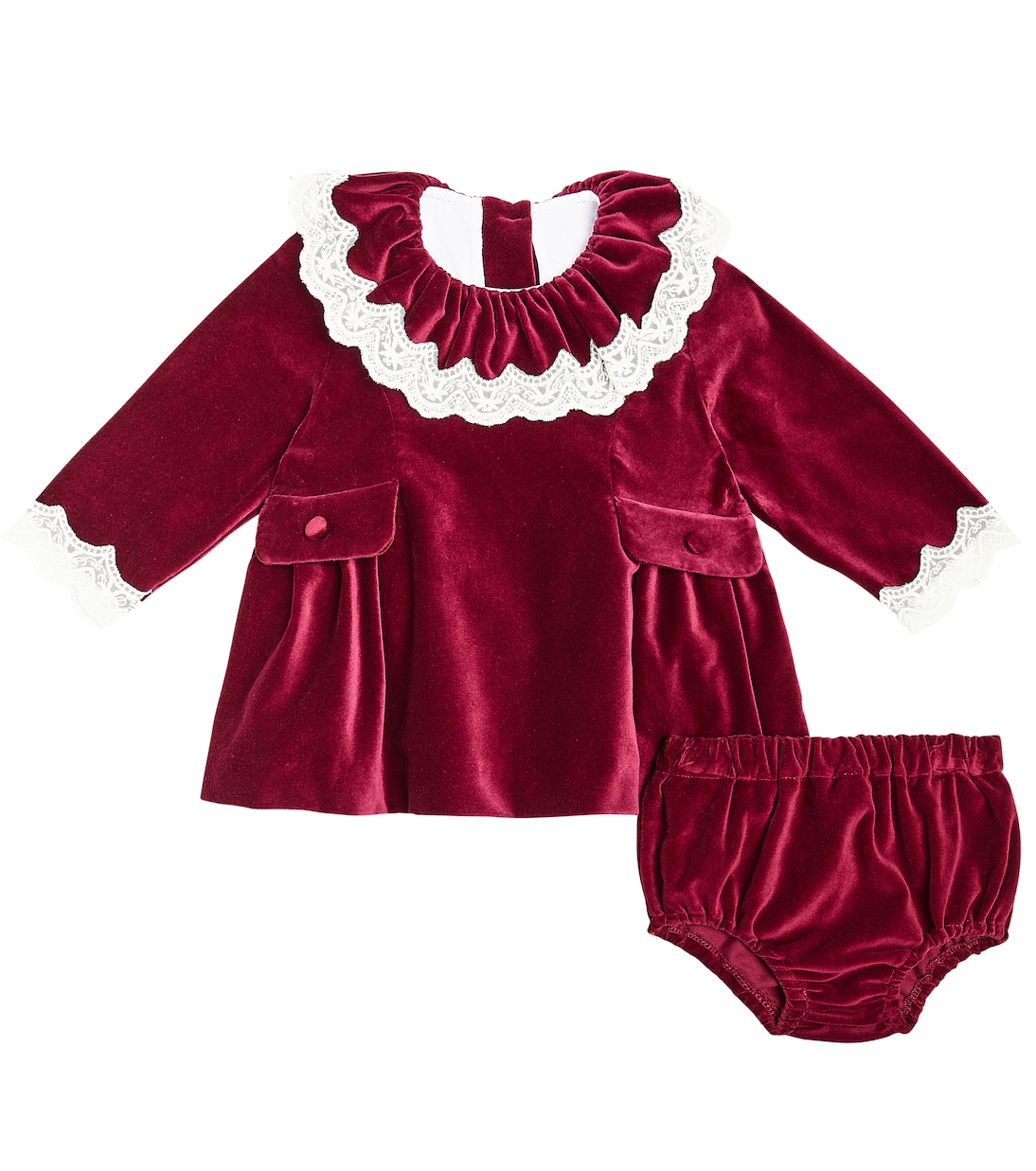 цена Комплект из бархатного платья и шароваров daroca La Coqueta, красный