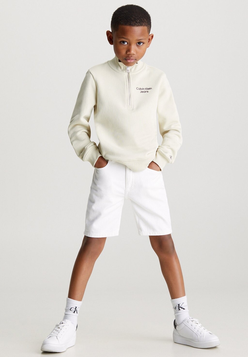

Джинсовые шорты Calvin Klein Jeans, цвет white denim