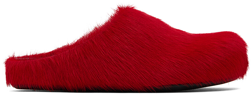 

Красные лоферы-сабо Fussbett Marni, цвет Red