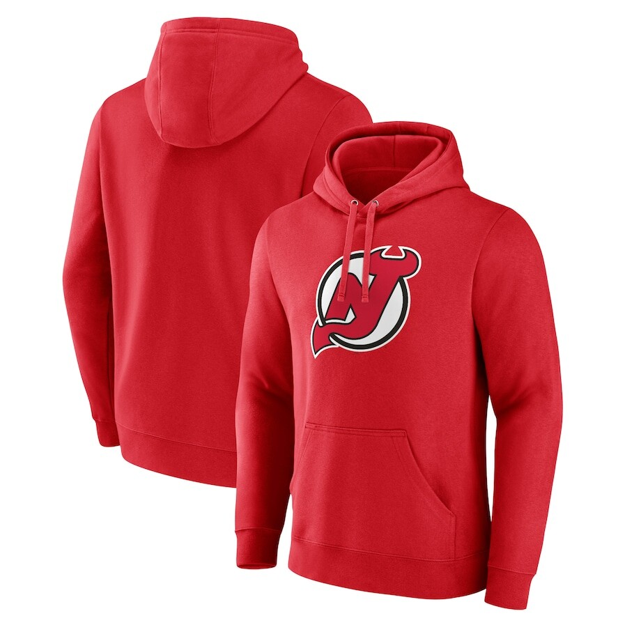 

Пуловер с капюшоном Fanatics Branded New Jersey Devils, красный