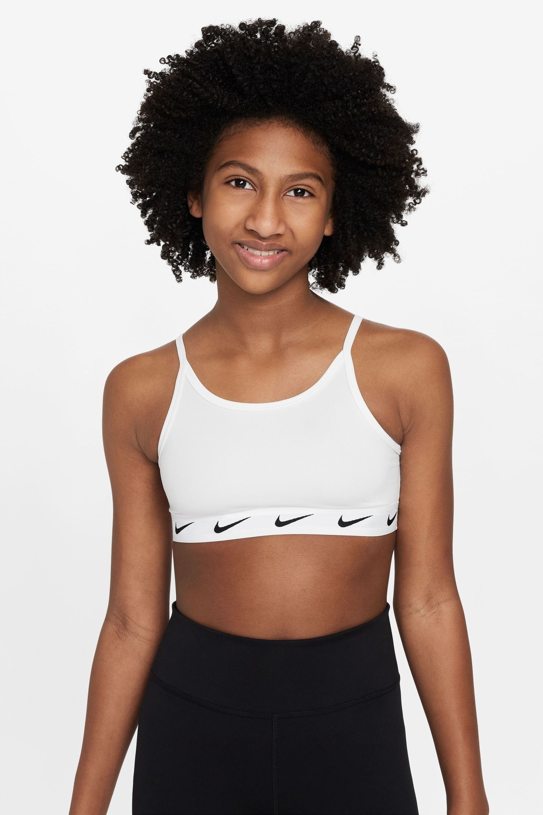 Спортивный бюстгальтер Dri-FIT One с логотипом Nike, белый