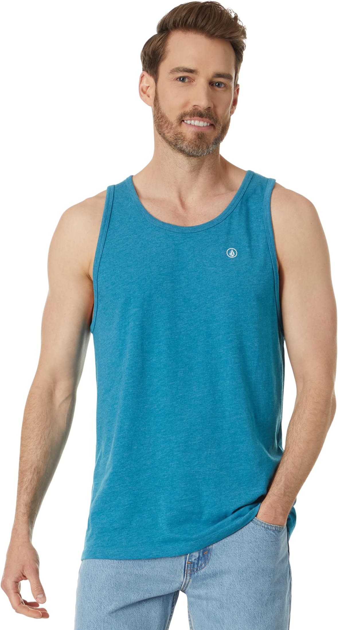 

Топ Solid Heather Tank Volcom, цвет Ocean Teal Heather