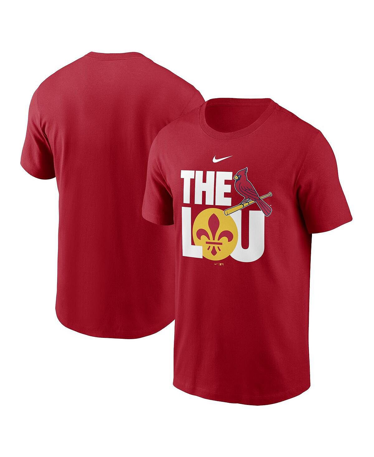 

Мужская красная футболка St. Louis Cardinals The Lou Local Team Nike, Красный