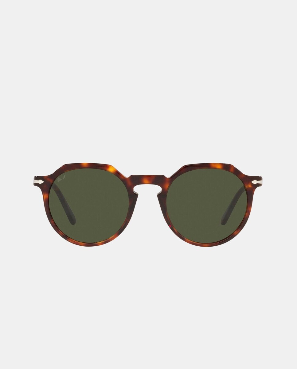 

Круглые солнцезащитные очки из ацетата цвета гаваны Persol, коричневый
