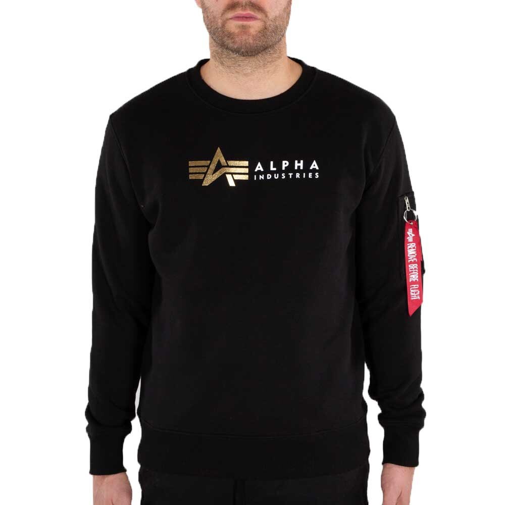 

Толстовка Alpha Industries Label Foil Print, черный