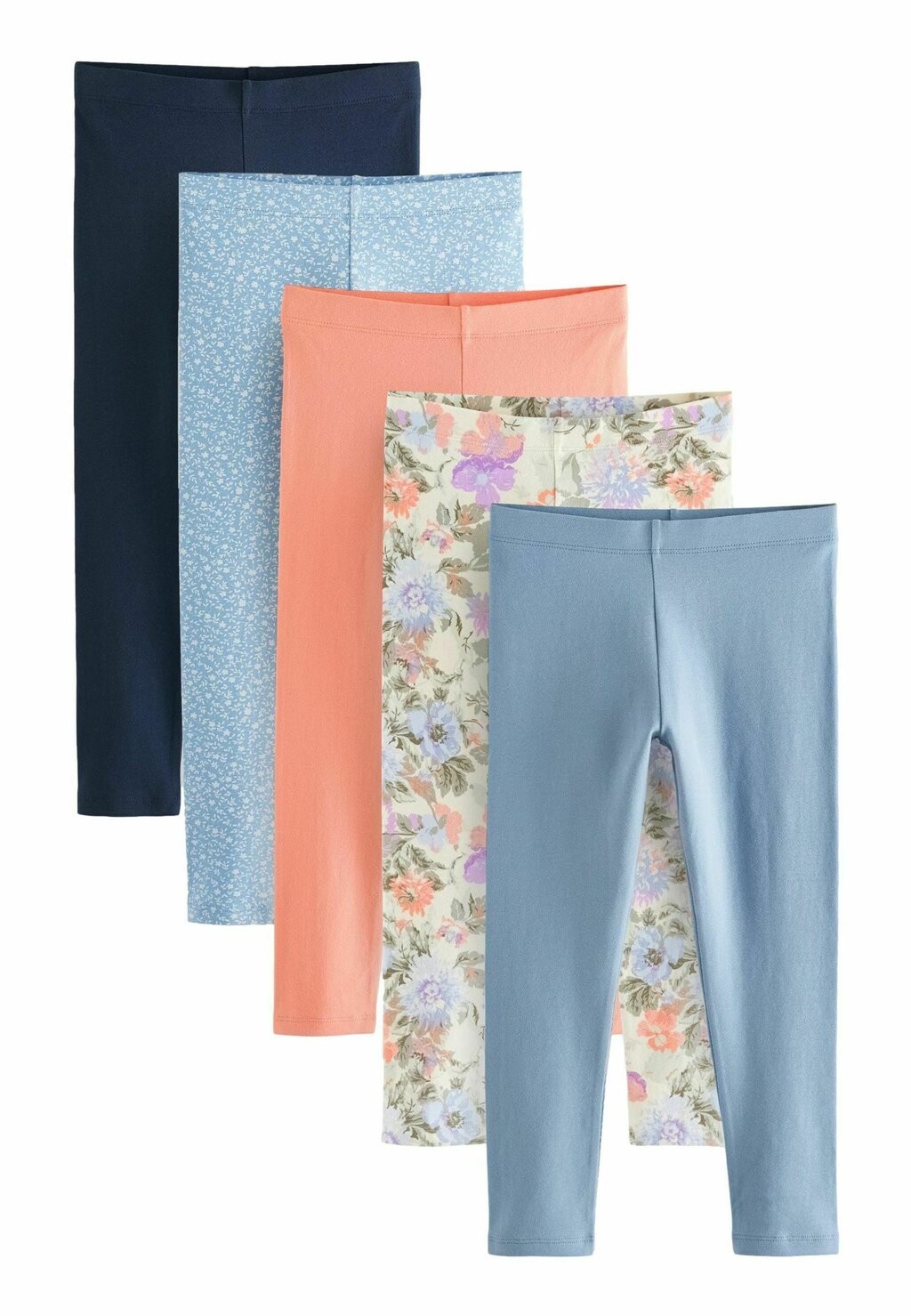 

Леггинсы 5 Pack Next, цвет blue coral orange floral print