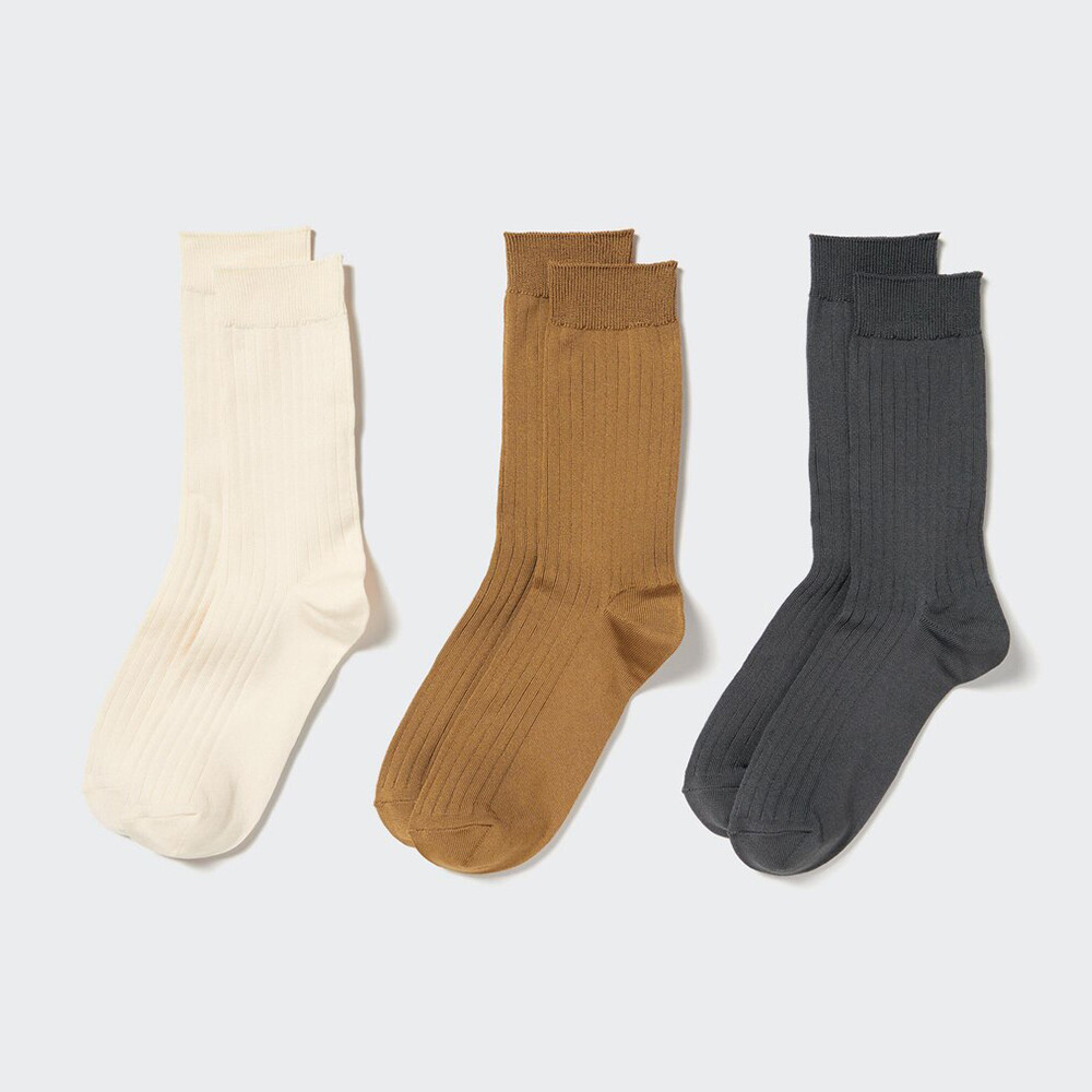 

Женские носки Uniqlo до середины икры, светло-бежевый