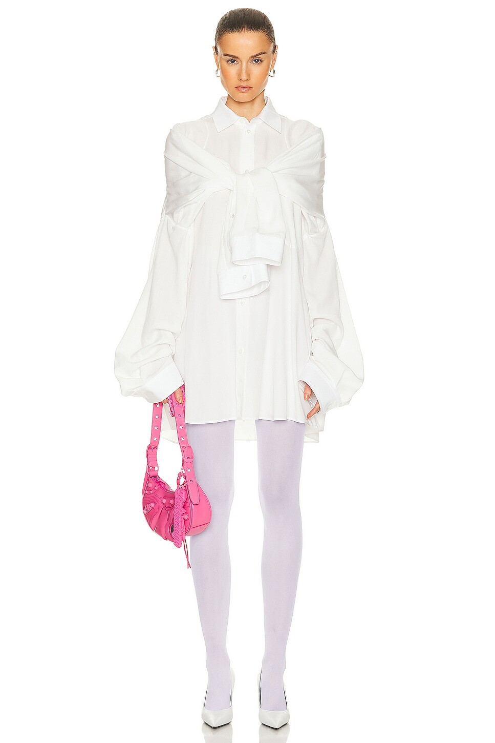 

Рубашка Balenciaga Knotted, белый