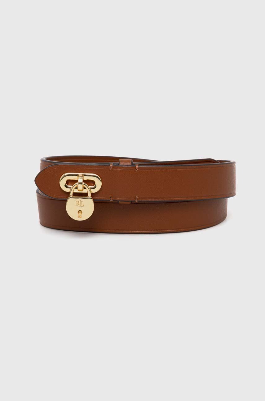 

Кожаный ремень Lauren Ralph Lauren, бежевый