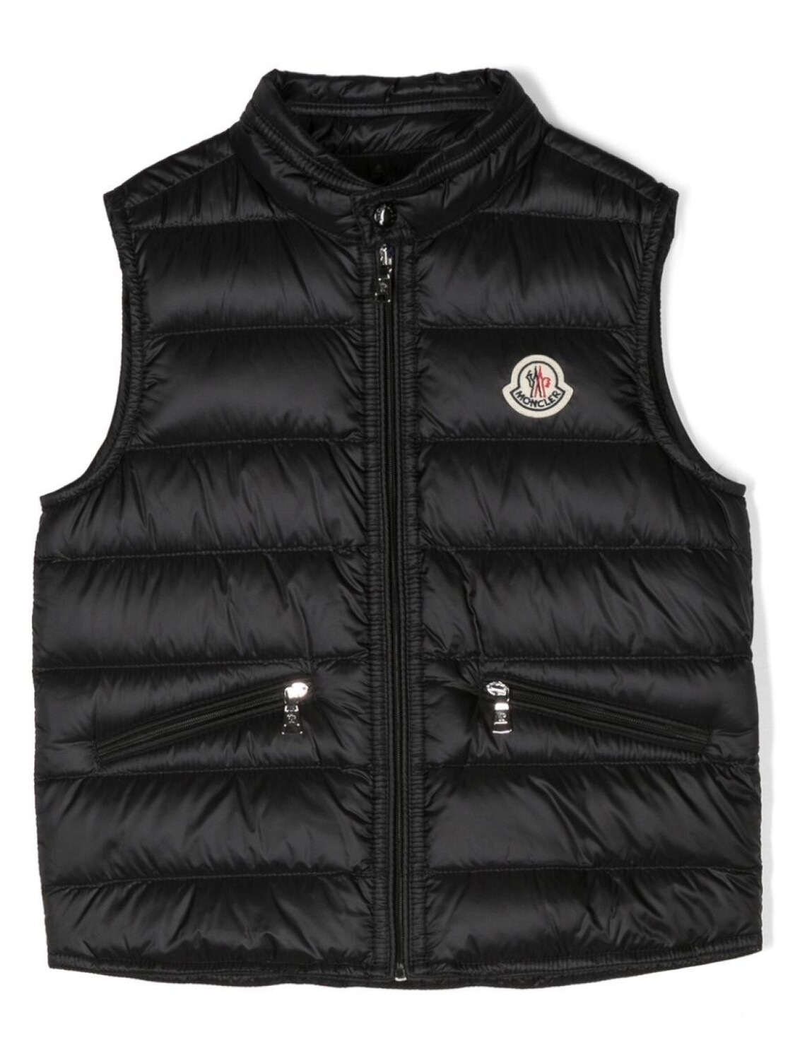 

Moncler Enfant дутый жилет на молнии, черный