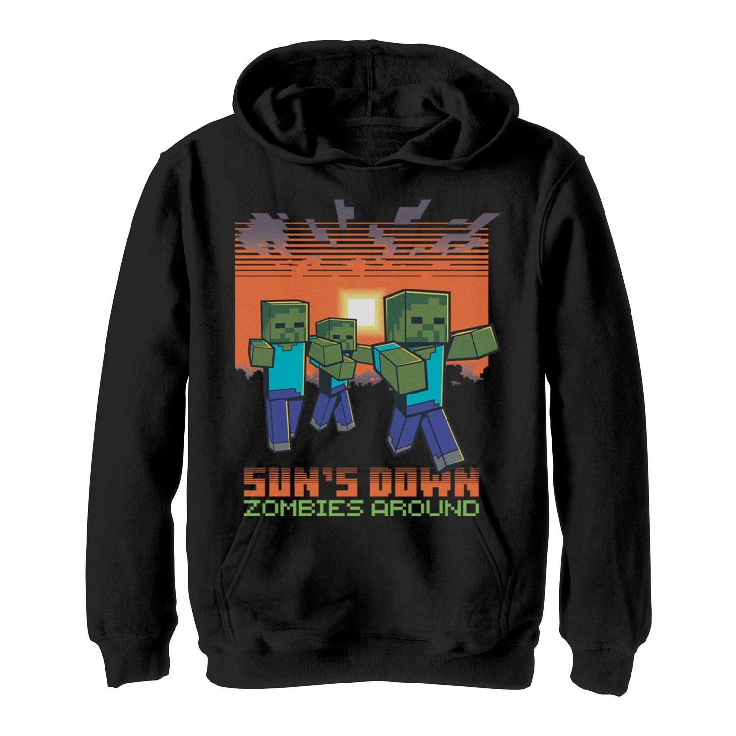 

Толстовка с портретом Minecraft Sun's Down Zombies Вокруг для мальчиков 8–20 лет Minecraft