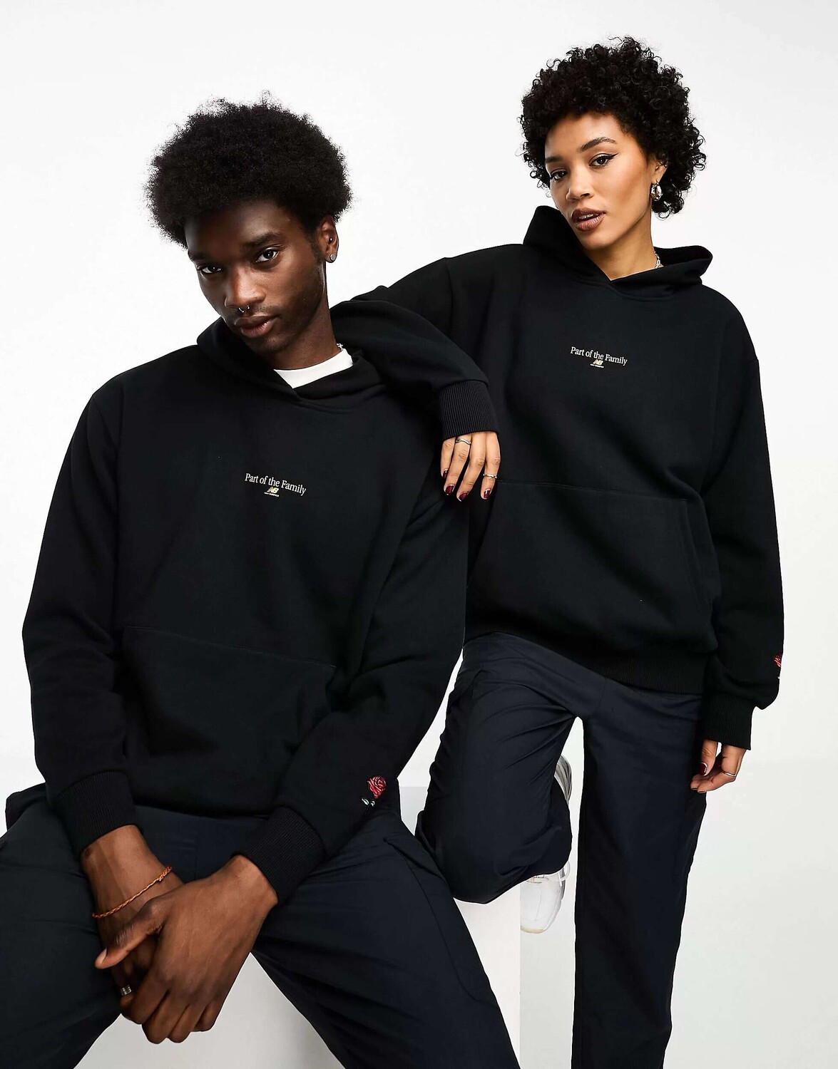 

Черная худи New Balance Part of the Family, Черный