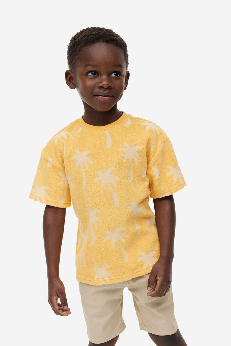 

Махровая футболка оверсайз H&M, желтый