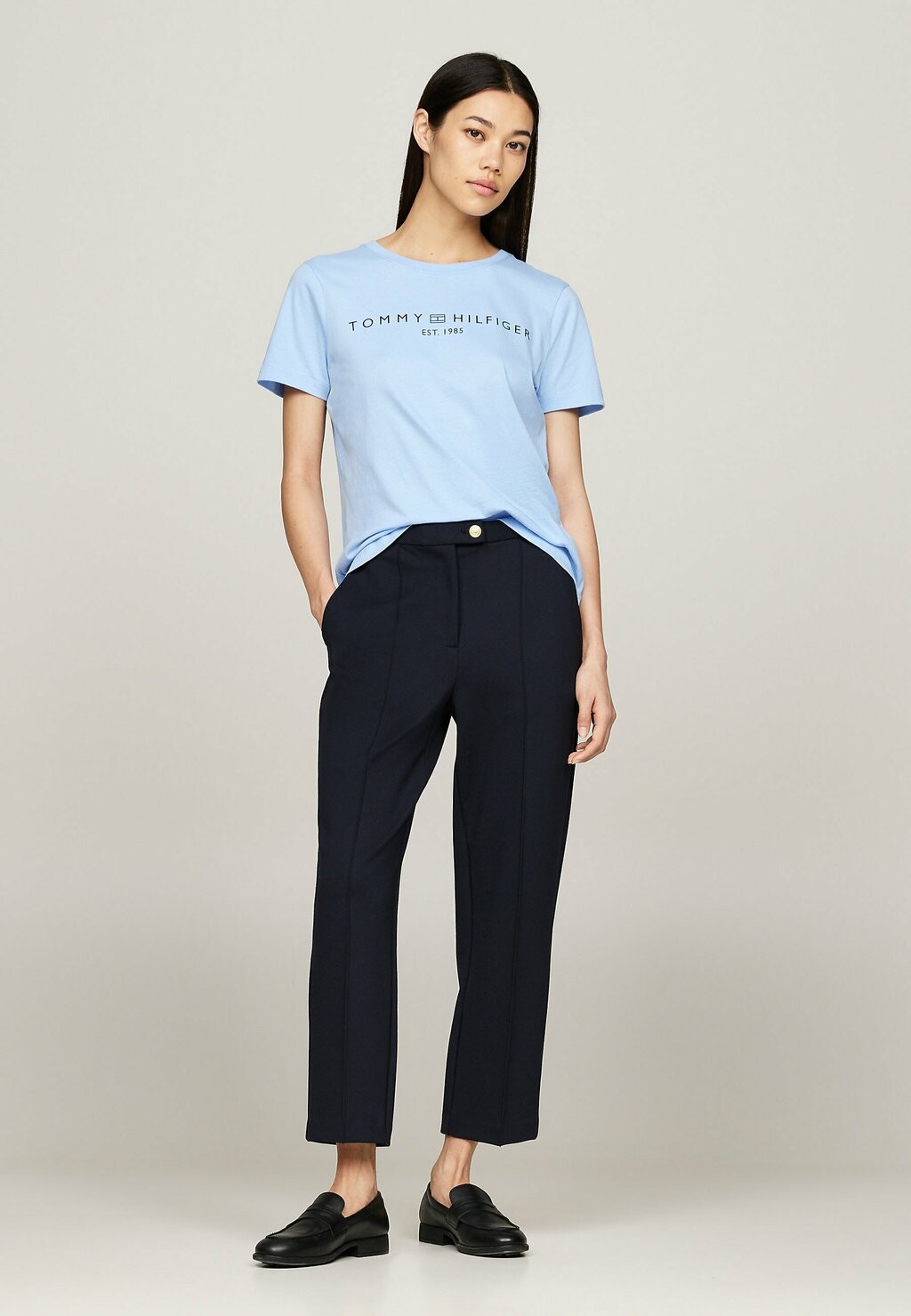 

Футболка с принтом REG CORP LOGO C-NK SS Tommy Hilfiger, сине-серый