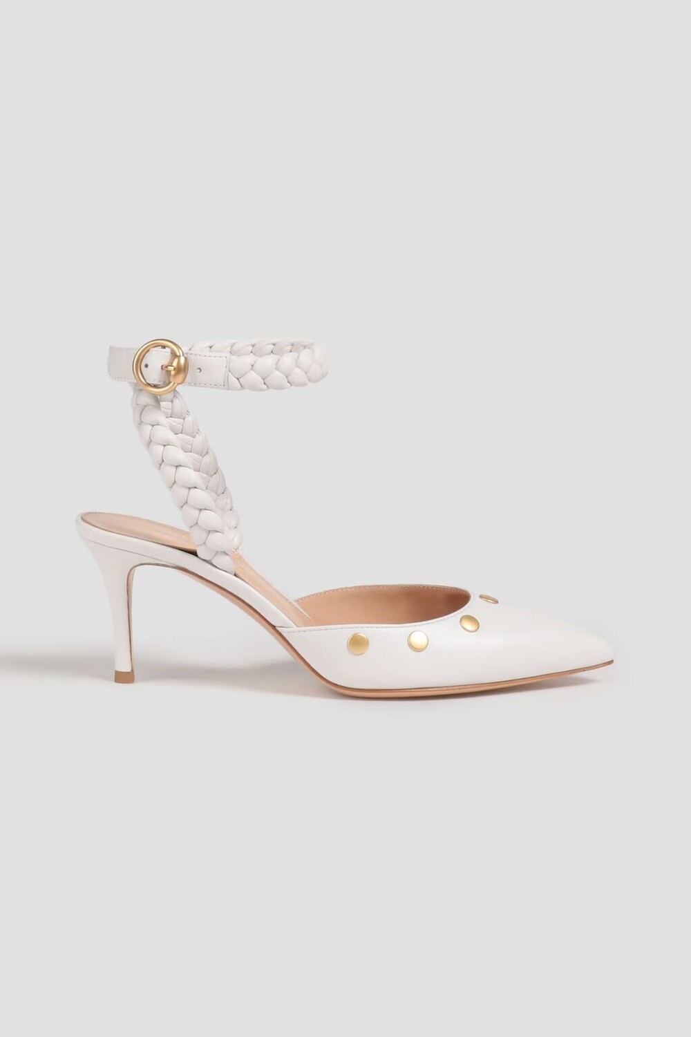 

Кожаные туфли с заклепками Gianvito Rossi, белый