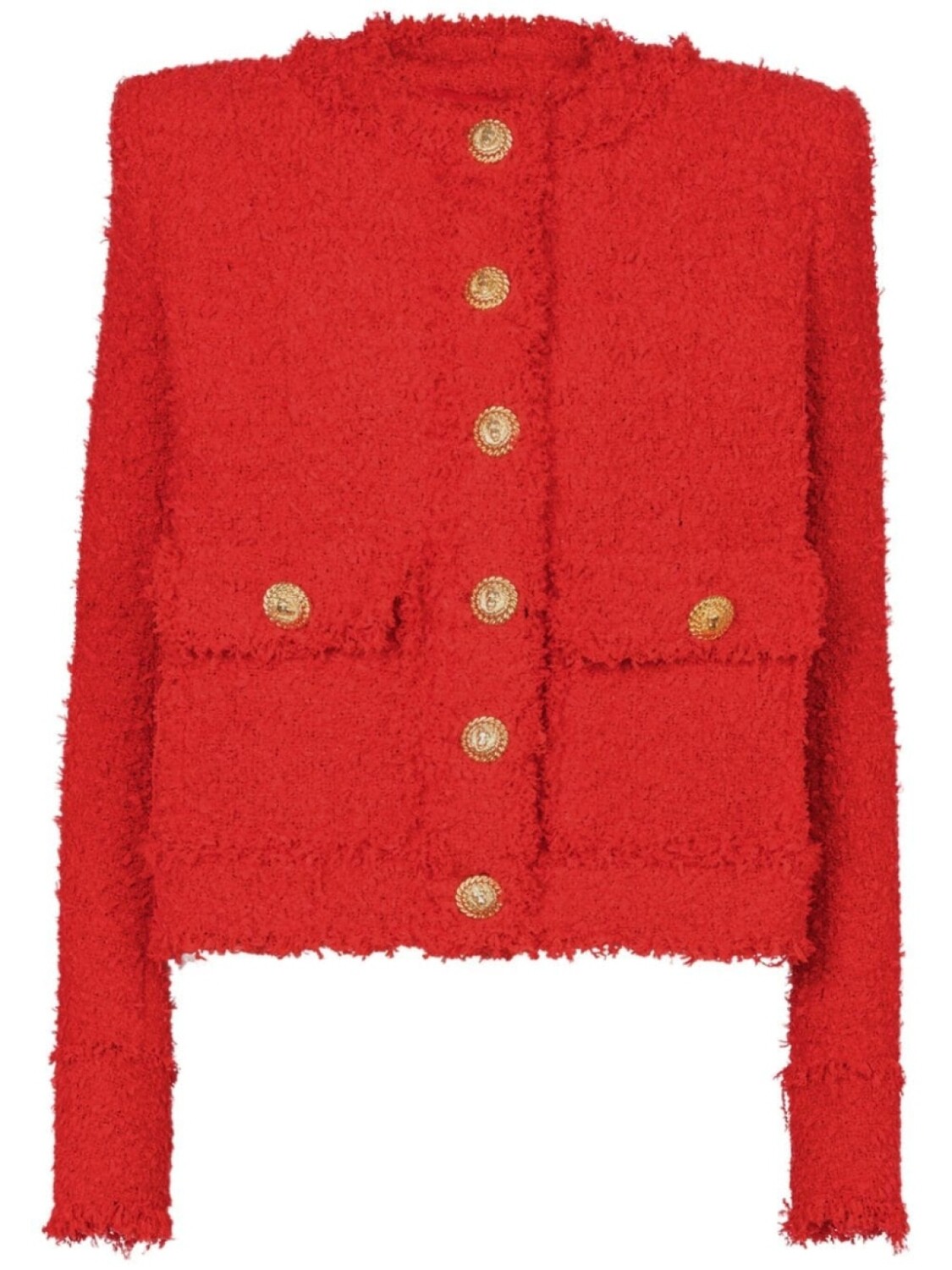 

Balmain твидовый жакет, красный