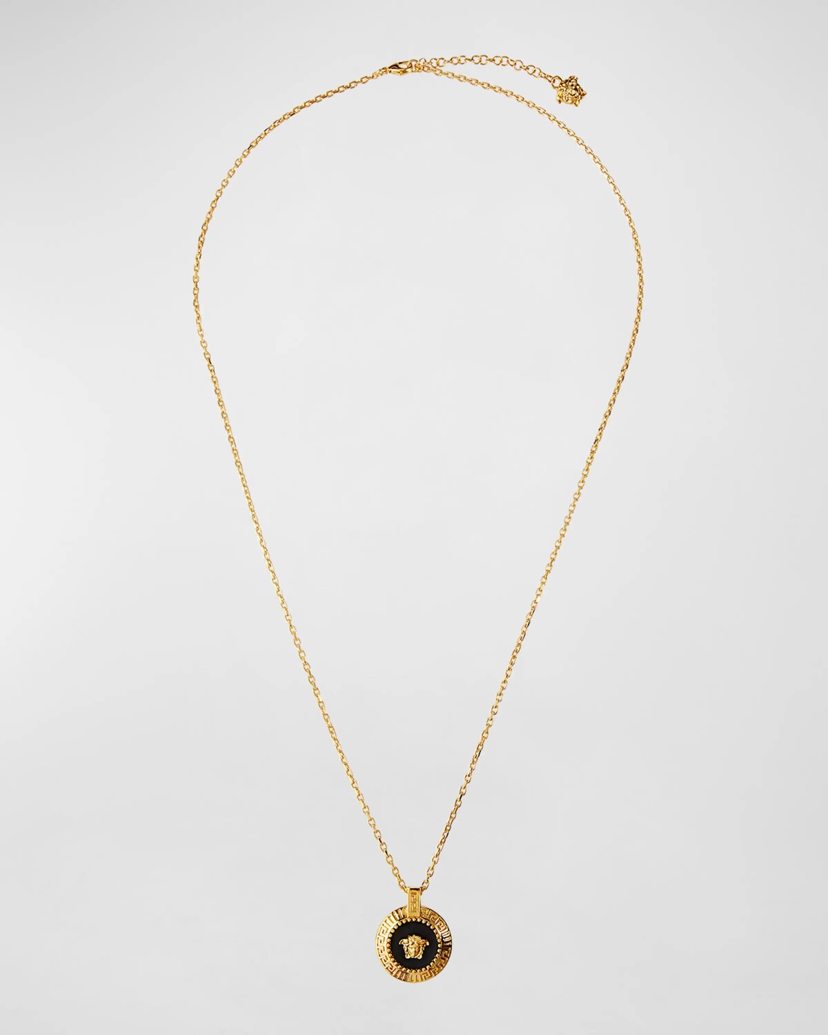 

Мужское колье с подвеской в ​​виде логотипа Medusa Versace, цвет Nero Oro Caldo