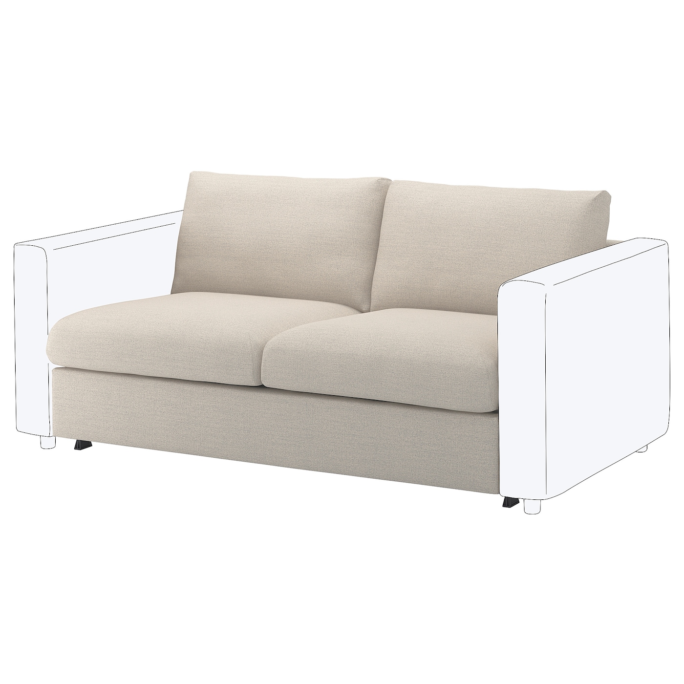 ВИМЛЕ 2-местный диван-кровать, Гуннаред бежевый VIMLE IKEA