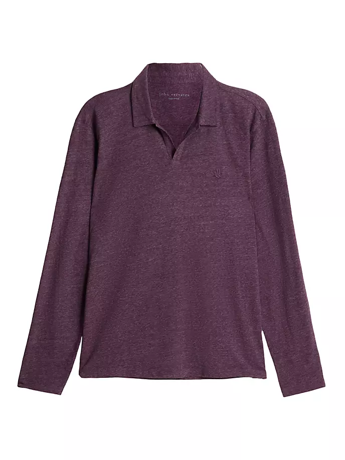

Открытая рубашка-поло Mercury John Varvatos, цвет dark plum