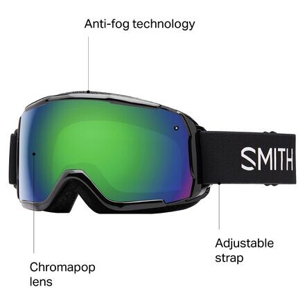 

Очки Grom ChromaPop — детские Smith, цвет Black/Green Sol-x Mir/No Extra Lens