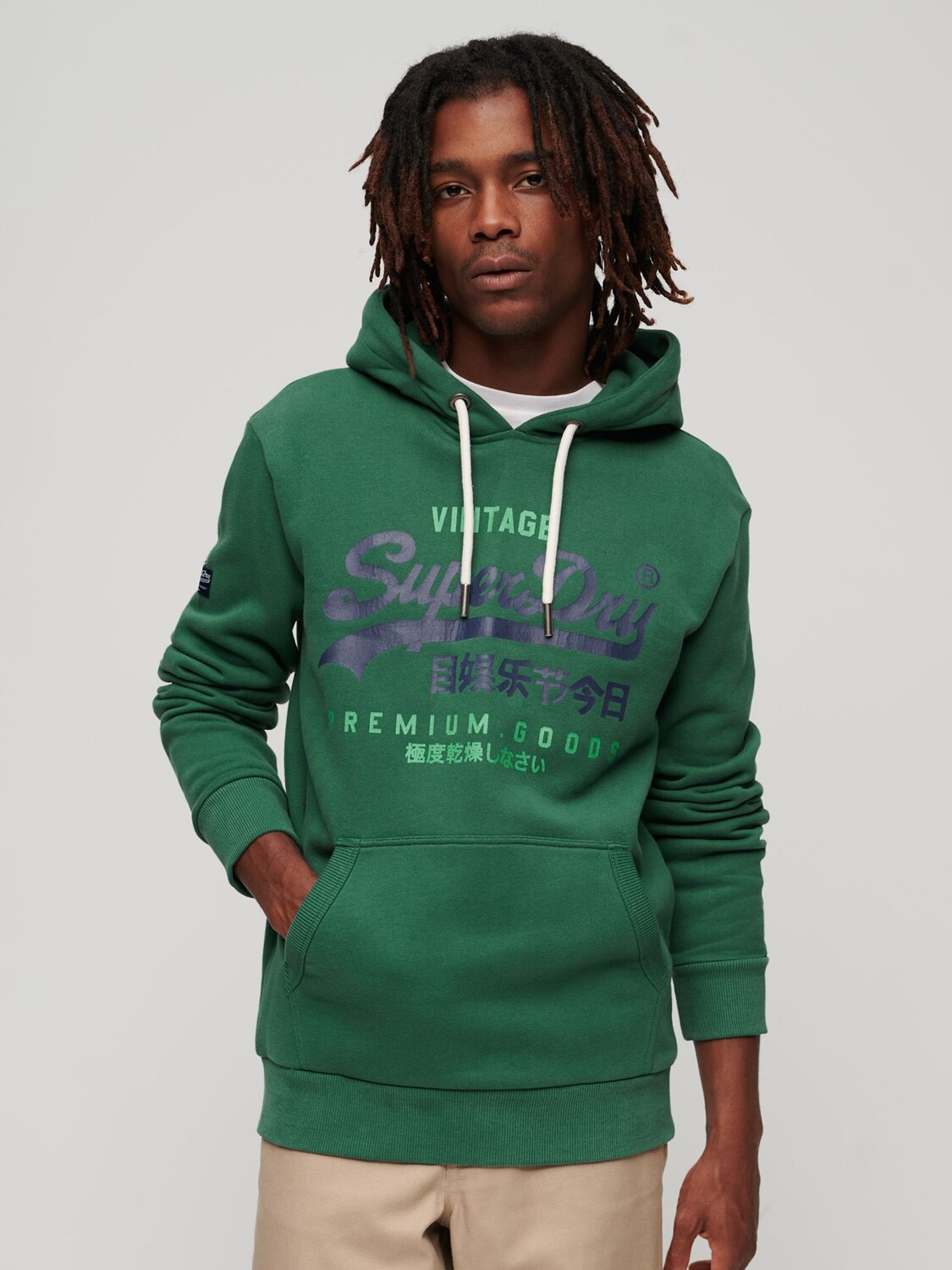 

Классическая худи с винтажным логотипом Heritage Superdry, сосновый зеленый