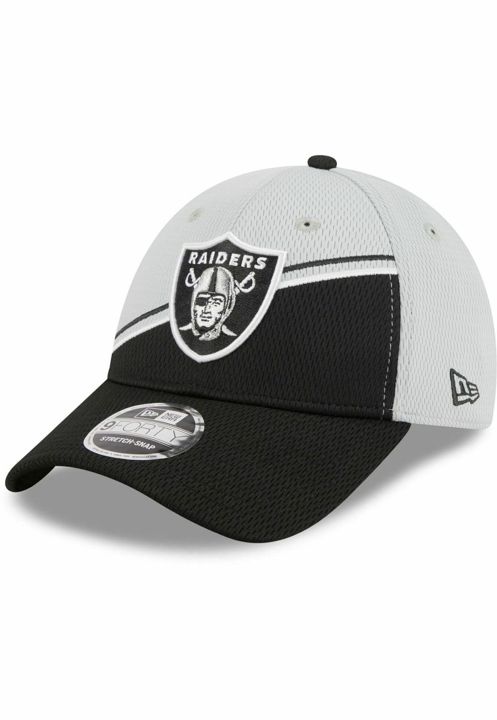 

Бейсболка 9FORTY STRETCH SIDELINE 2023 LAS VEGAS RAIDERS New Era, цвет black grey