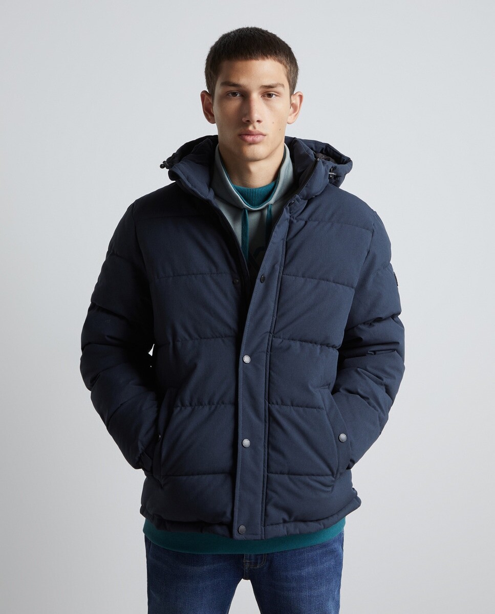 

Мужской плотный пуховик с водоотталкивающей пропиткой Easy Wear, темно-синий