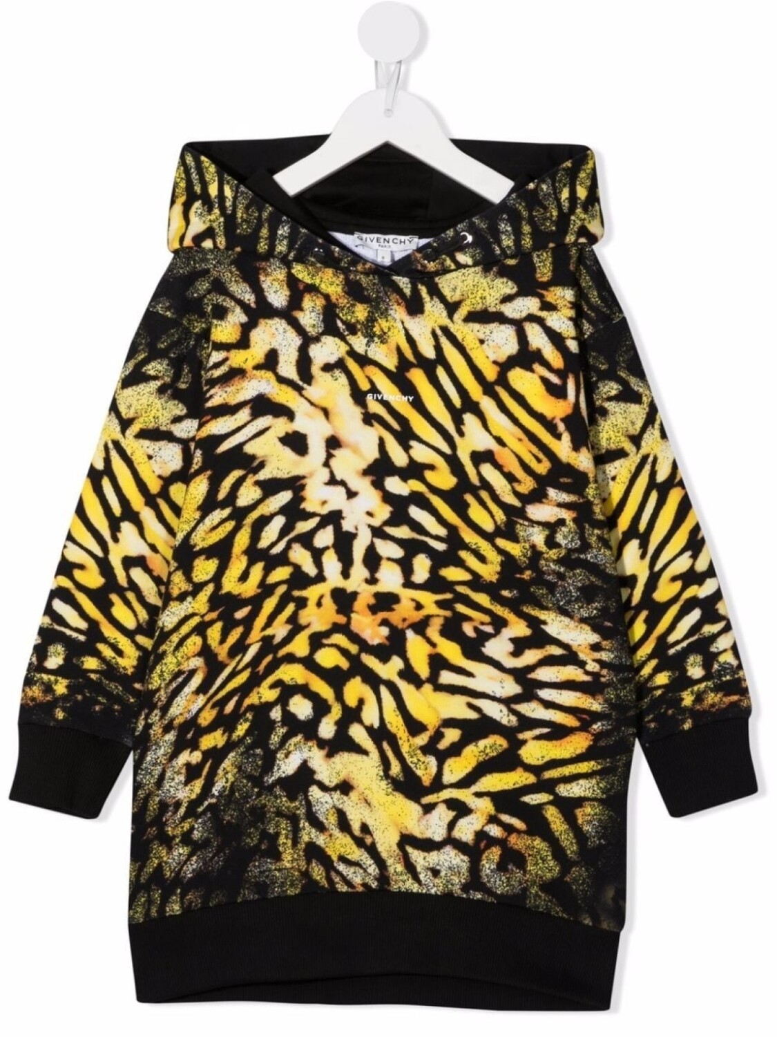 

Givenchy Kids платье с принтом и капюшоном, черный