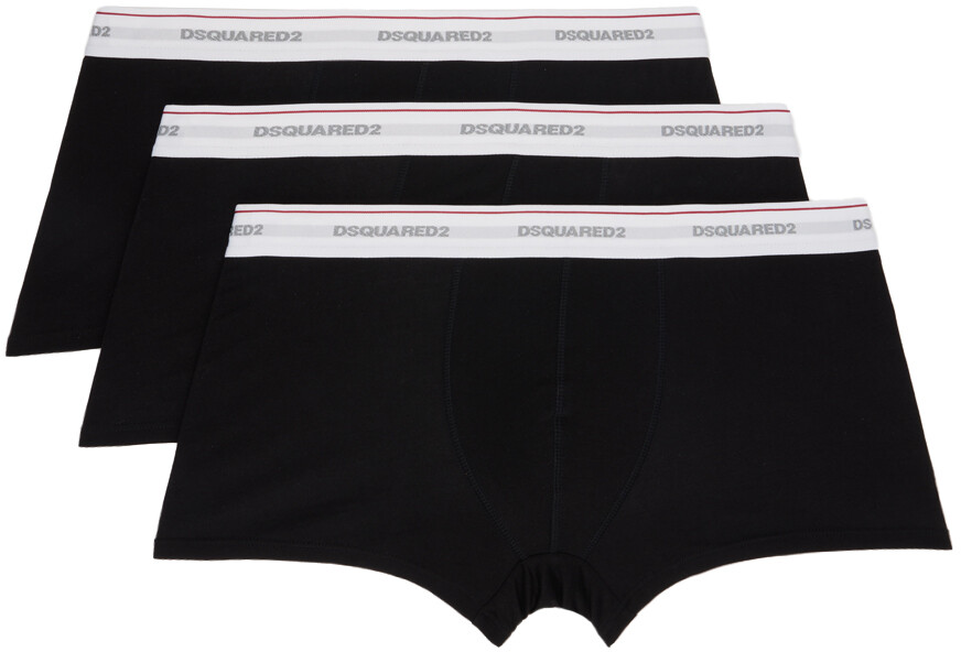 

Комплект из трех черных боксеров Dsquared2