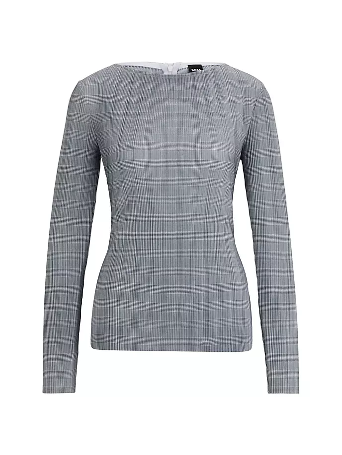 

Топ узкого кроя со складками в клетку Boss, цвет patterned