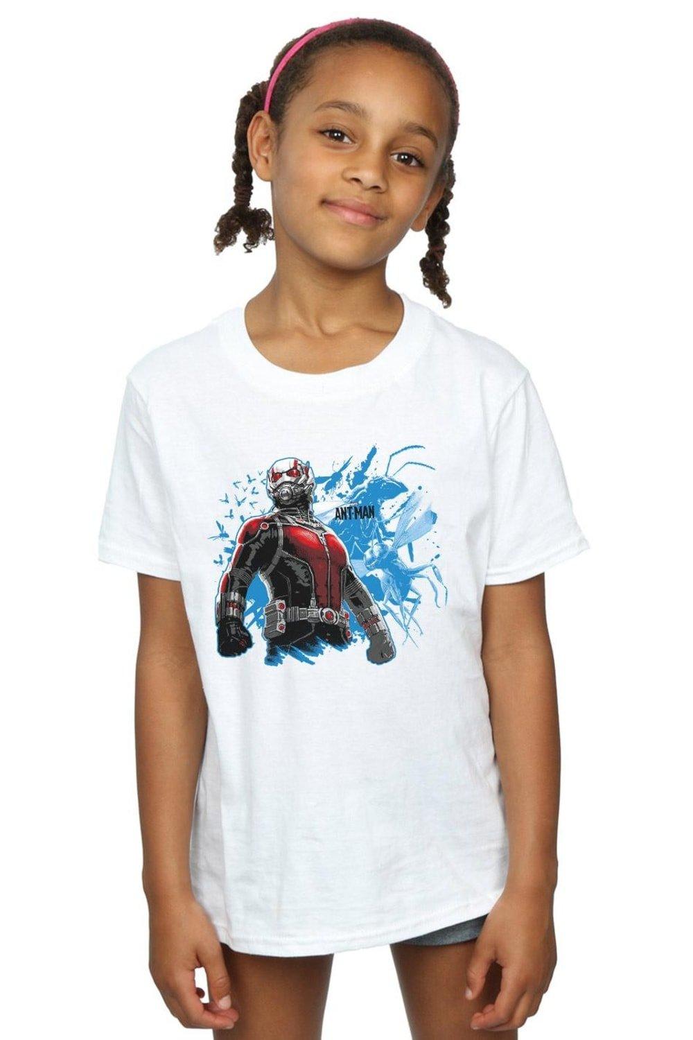 Хлопковая футболка «Человек-муравей» Marvel, белый