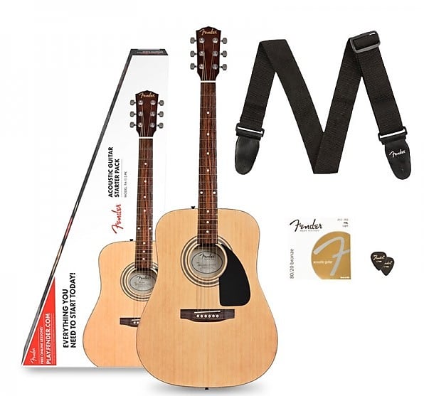 Акустическая гитара Fender FA-115 Full Size Dreadnought Spruce Top Acoustic Guitar Pack - Bundle