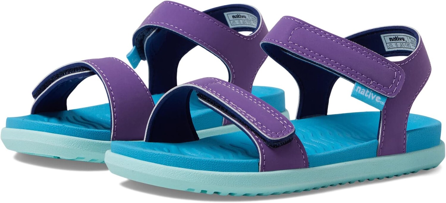 

Сандалии на плоской подошве Charley Sugarlite Native Shoes Kids, цвет Starfish Purple/Maria Blue/Hydrangea Blue
