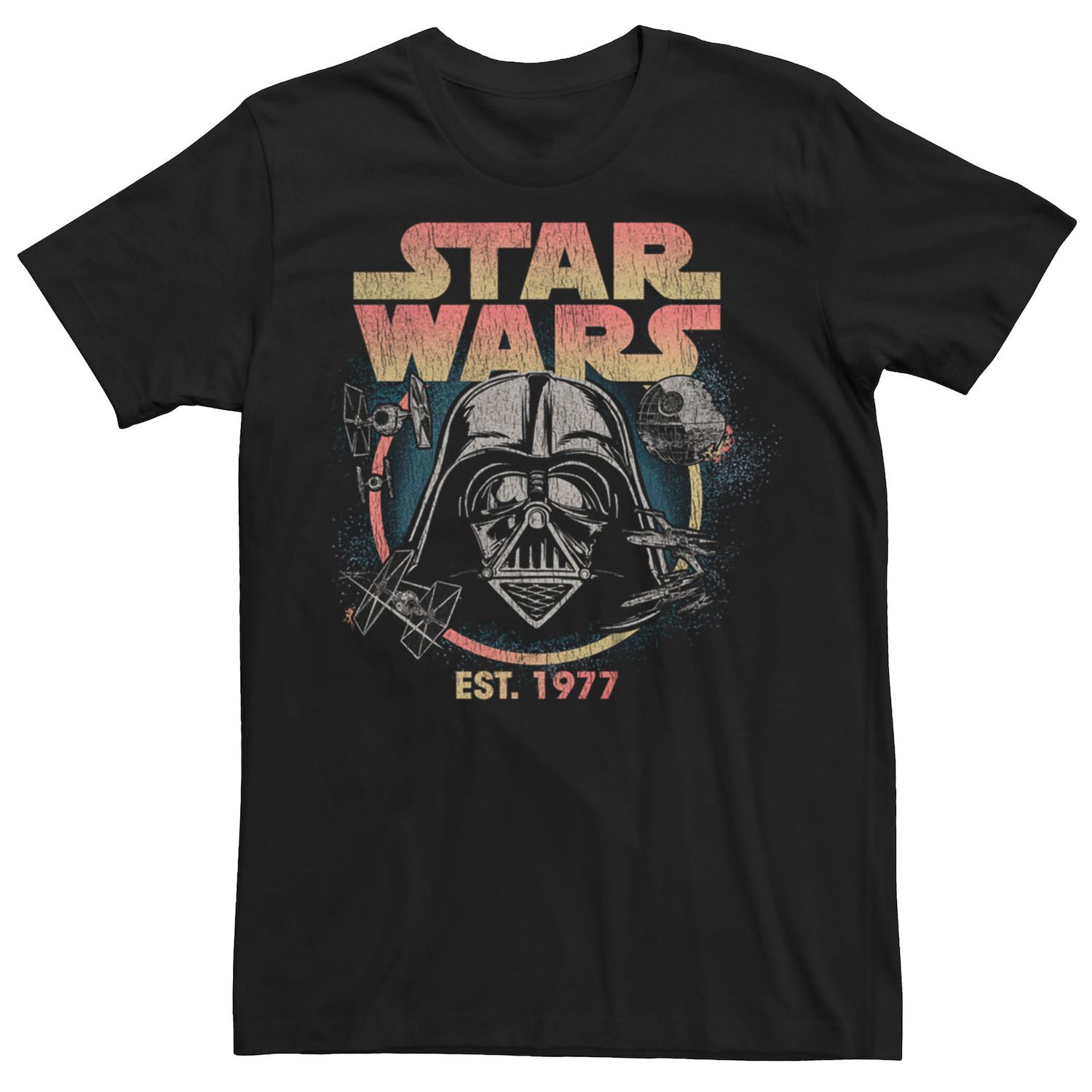 Мужская футболка со шлемом Вейдера «Звездные войны» Licensed Character мужская футболка со звездами и шлемом дарта вейдера звездные войны licensed character