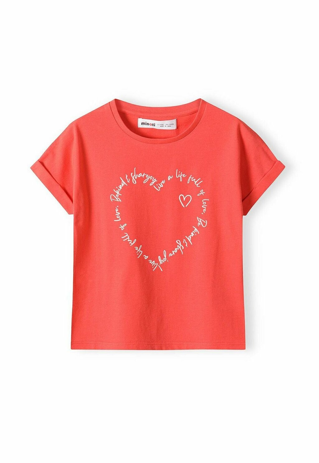 

Футболка с принтом TURN UP SHORT SLEEVE MINOTI, цвет red
