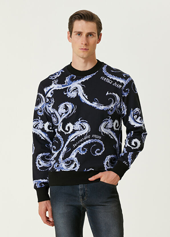 

Толстовка с узором Baroque Versace Jeans Couture, черный